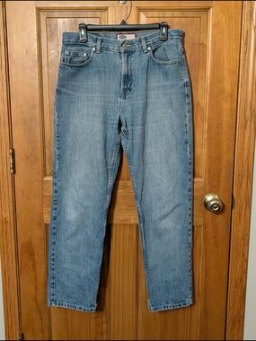 Old Navy Women's Straight Leg Jeans in Light Blue Denim